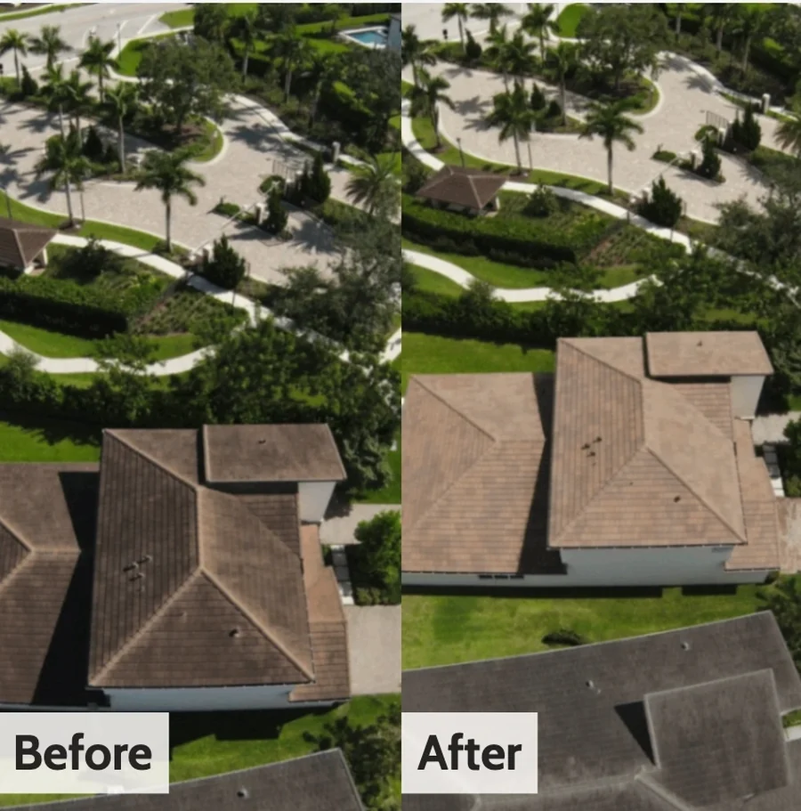 Before and after — Roof Soft Wash